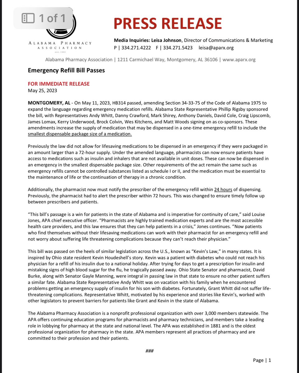 This bill will save lives. Thank you <a href="/GovernorKayIvey/">Governor Kay Ivey</a> and Alabama Legislators! ❤️ <a href="/grantawhitt/">Grant Whitt</a>  <a href="/andy_whitt1/">Representative Andy Whitt</a> <a href="/senbutler/">Tom Butler</a>