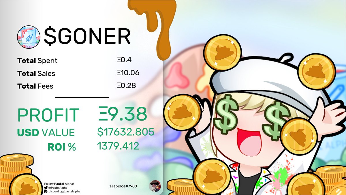 1Tapi0ca's tweet image. Pretty solid month jeeting with @PastelAlpha.

The ultimate take-away is that most things go to zero and just trade like a dumbass if you want profit.

NFADYORNRFYFLPGMI