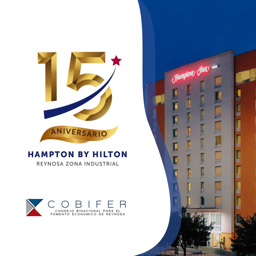 ¡Muchas felicidades a nuestro socio #Cobifer, el hotel Hampton Inn by Hilton Reynosa Zona Industrial por su 15º aniversario! 🎉⁣ 

Agradecemos su compromiso con brindar un servicio de calidad y deseamos que el futuro sea aún más exitoso. 💯🏨⁣

#Reynosa #Tamaulipas⁣⁣⁣