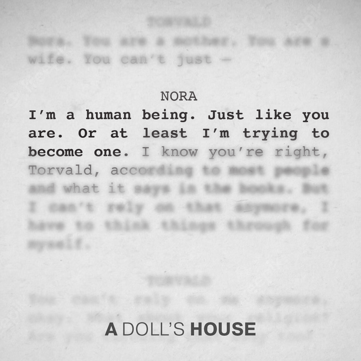 A Doll’s House for 2023. Adapted by Pulitzer Prize-finalist Amy Herzog and Tony Award nominated for Best Revival of a Play.