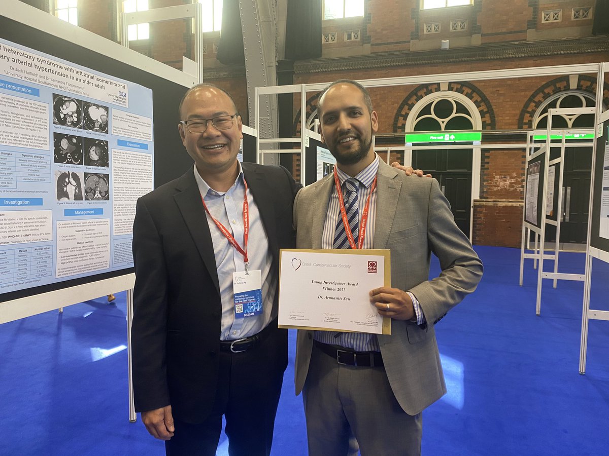 Fu Siong Ng (@drfusiongng) on Twitter photo Congrats to @arunsau for winning the <a href="/BritishCardioSo/">British Cardiovascular Society</a>/<a href="/TheBHF/">British Heart Foundation</a> <a href="/britathsoc/">British Atherosclerosis Society</a> /BSCR Young Investigators Award at #BCS2023.
👏👏👏👏
Great presentation on AI-ECG derived phenogroups.
<a href="/ImperialNHLI/">NHLI</a> <a href="/ImperialMed/">Imperial Medicine</a> <a href="/imperialcollege/">Imperial College London</a> @imperialep @AI4HealthCentre <a href="/BHFCoREImperial/">BHFCoREImperial</a> Congrats to @arunsau for winning the <a href="/BritishCardioSo/">British Cardiovascular Society</a>/<a href="/TheBHF/">British Heart Foundation</a> <a href="/britathsoc/">British Atherosclerosis Society</a> /BSCR Young Investigators Award at #BCS2023.
👏👏👏👏
Great presentation on AI-ECG derived phenogroups.
<a href="/ImperialNHLI/">NHLI</a> <a href="/ImperialMed/">Imperial Medicine</a> <a href="/imperialcollege/">Imperial College London</a> @imperialep @AI4HealthCentre <a href="/BHFCoREImperial/">BHFCoREImperial</a>