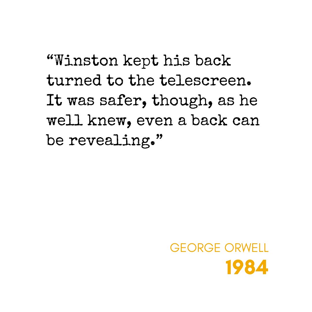 Quote: George Orwell, 1984 @Orwell_Society @OrwellQuotes

#bitcoin #thepriceoftomorrow #bigbrother #openai #microsoft #digitalsurveillance #facialrecognition #medicaldata #orwellian #georgeorwell #literaturelover #bookworm #thewaybackmachine