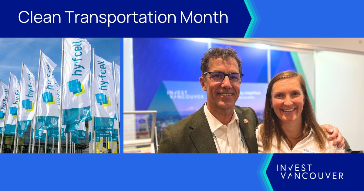 Invest_Van's tweet image. This week, we’re celebrating #CleanTransportationMonth at @hy_fcell Canada!
The event brings together renowned international specialists to discuss solutions for clean energy with hydrogen and fuel cells.
Visit Invest Vancouver (booth 37!) to connect with the team!