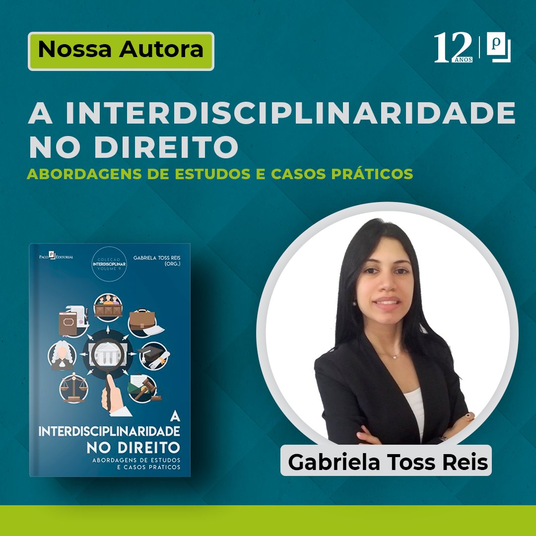 Paco_Editorial's tweet photo. Gabriela Toss Reis é nossa autora de hoje. Publicou com a Paco a obra "A Interdisciplinaridade No Direito - Abordagens De Estudos E Casos Práticos”

Confira a obra em nossa loja! 
Encontre em: https://t.co/uV5pLIZ8YK

#direito #ucsal #ensino #educação   #advogada https://t.co/ya0bxFVza6