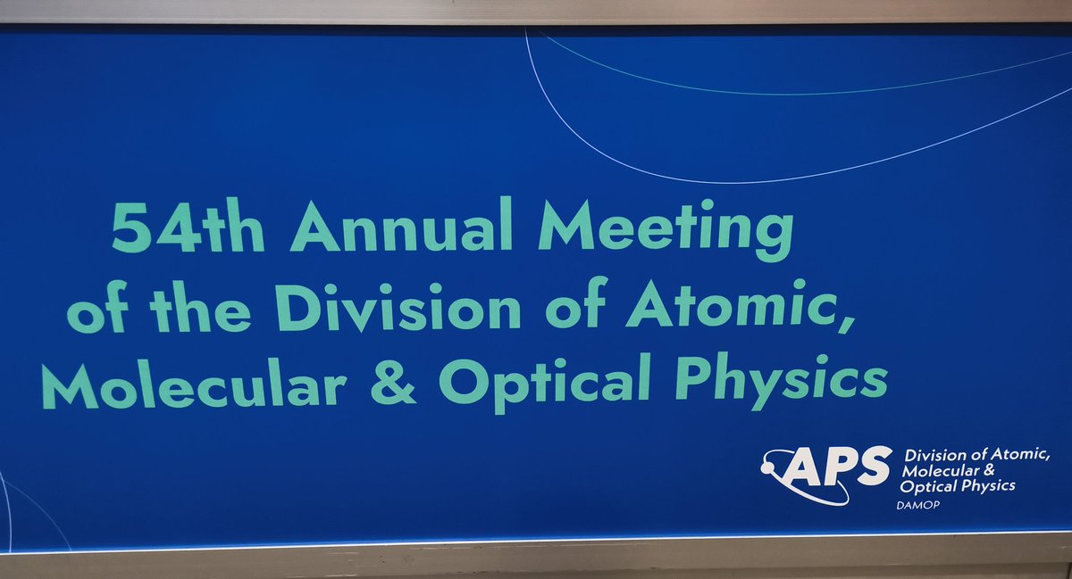 This week, we are at 54th Annual Meeting of the Division of Atomic, Molecular &amp; Optical Physics in Spokane @APSMeetings <a href="/APSphysics/">American Physical Society</a>