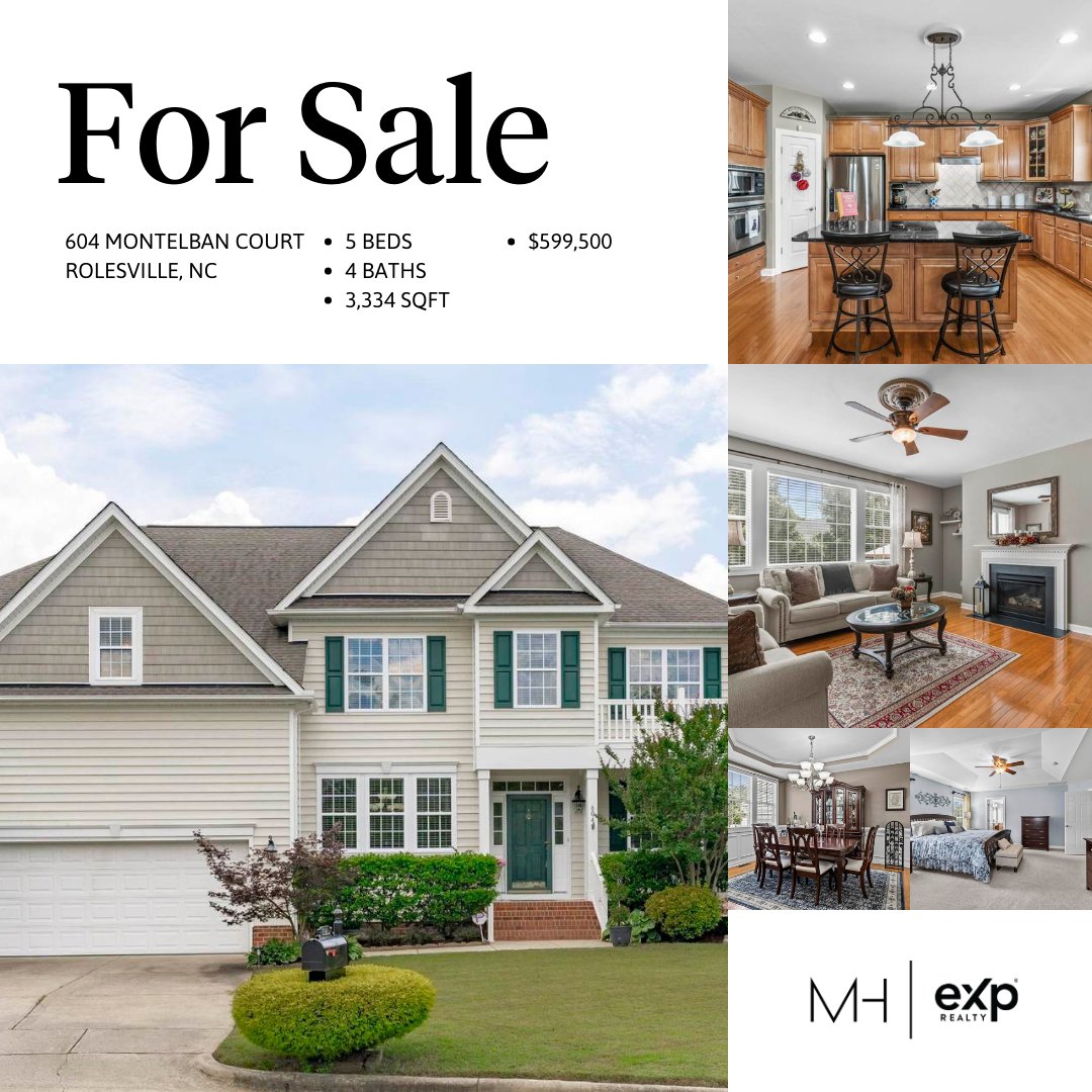 Just Listed in Rolesville ✨

Welcome to this stunning 5 bed, 4 bath oasis nestled on a picturesque cul-de-sac lot in the highly sought-after Cedar Lakes neighborhood!

See more at: bit.ly/3CbQHpc

#Raleigh #RaleighRealEstate #Rolesville