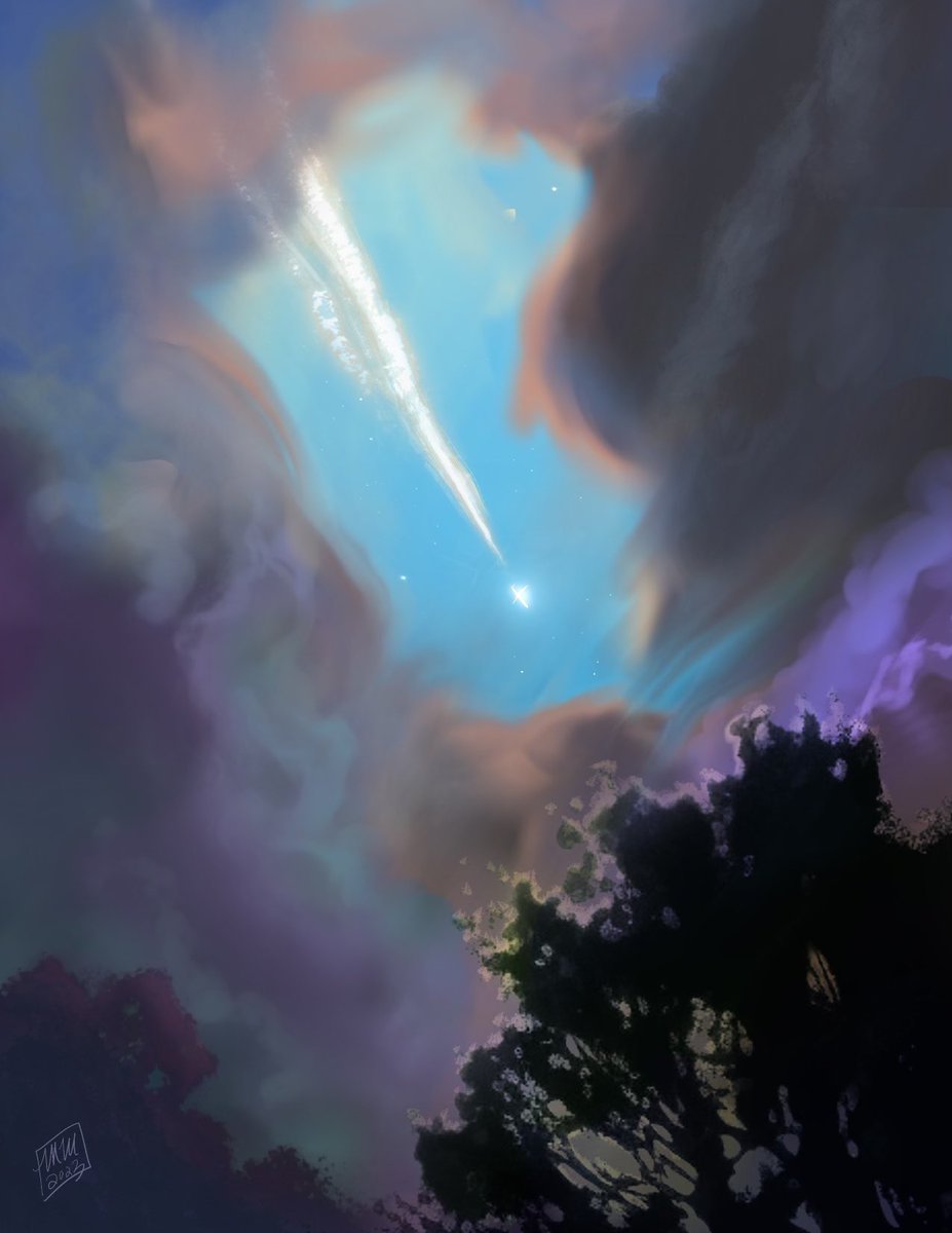 MidEvilTweets's tweet image. “Glimmer”. 

Heavily influenced by both a lucky snapshot while walking the dog, and “Euclid” by Sleep Token. Good God, what an beautiful, modern rock ballad. #Procreate #art #digitalart