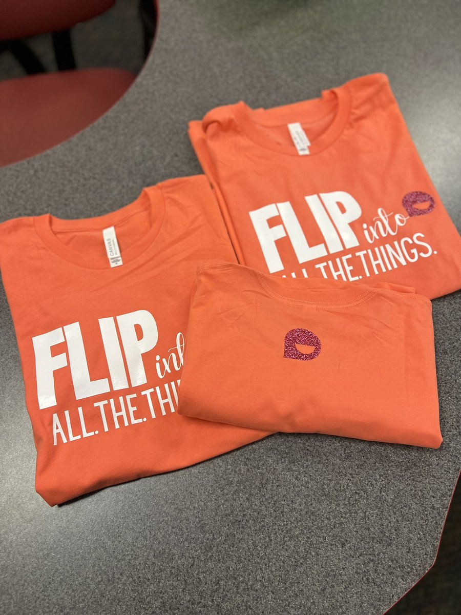 We are a little extra so we created shirts to wear for our #ISTE23 @MicrosoftFlip session! #Flipintoallthethibgs #ISTELive #istechat @MrsPivonka @MrsThaiPappa Come see us on Sun. at 2 in 126A because we will be sharing all the ways we use Flip in the core content areas + beyond!
