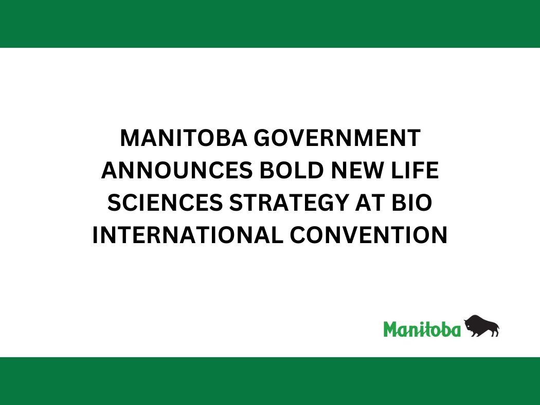 BioscienceMB's tweet image. Today, at the #BIO2023, the @MBGov unveiled the first-ever Manitoba Life Science Strategy, marking a significant milestone for the province’s bioscience sector. Full press release: bit.ly/3MUVLmJ
Download a copy of the Life Sciences Strategy here: bit.ly/3Ndo8hw