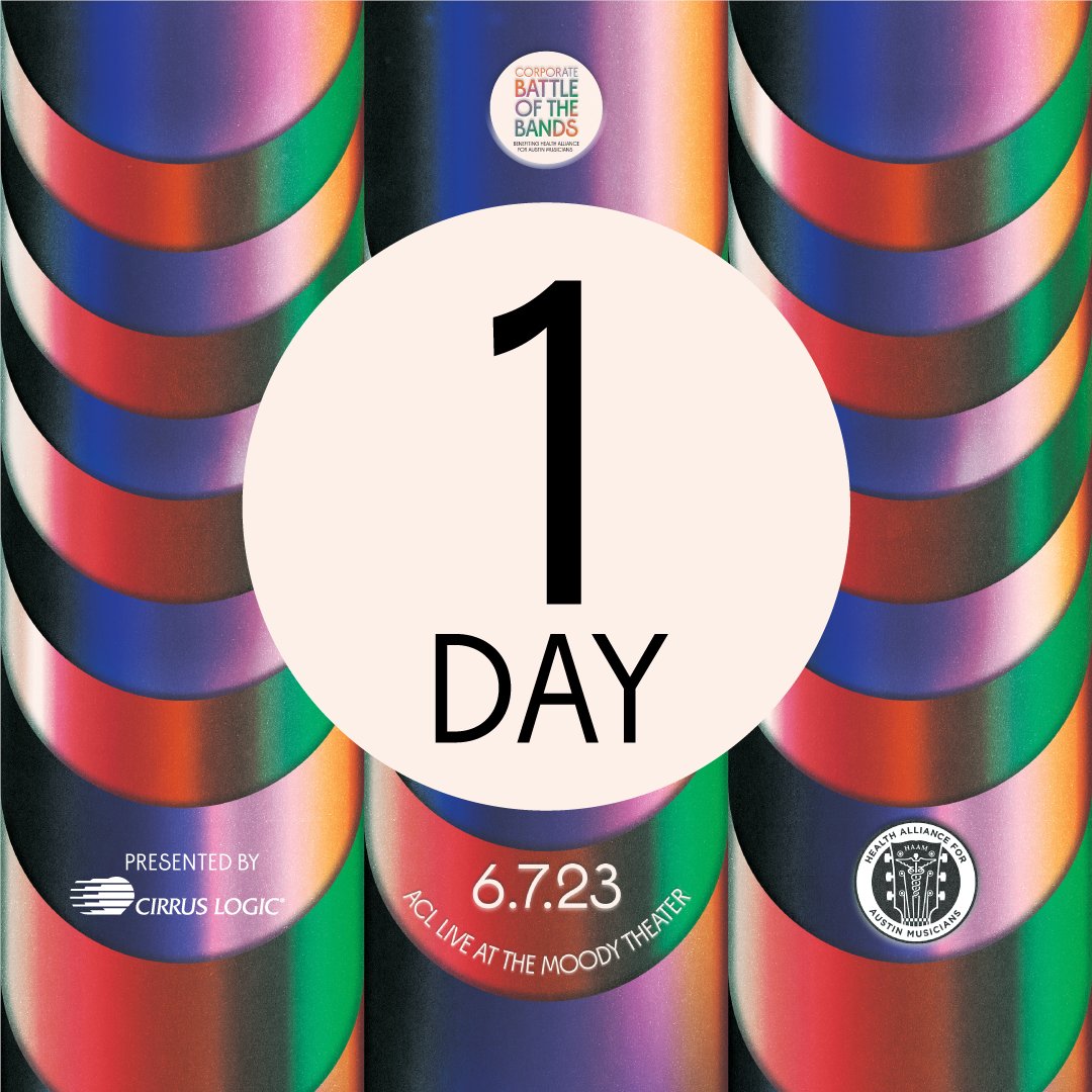 myhaam's tweet photo. ONE DAY UNTIL HAAM'S #CBOB23! We're set for a fun-filled evening - six corporate bands will take the stage at the legendary @acllive. Get there early to bid on items in our package-stuffed silent auction, play Pick-a-Pick, strike a pose in the photobooth & shop HAAM MERCH! https://t.co/ZsYdK2hGar
