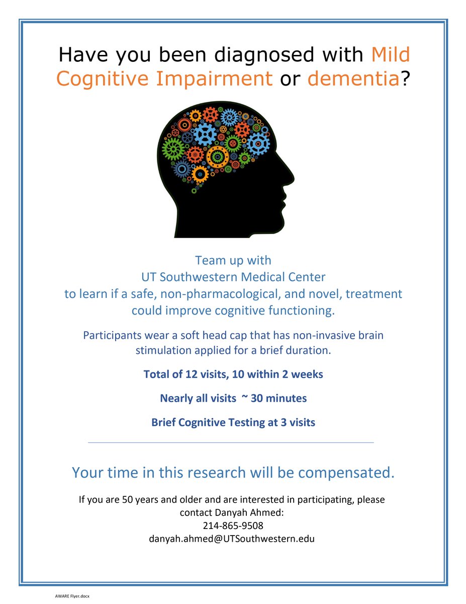 tbiaginglab's tweet photo. June is Alzheimer's and Brain Awareness Month! In honor of this great cause, if you know someone who has Mild Cognitive Impairment (MCI) or dementia, send them our way to participate in one of our many studies! https://t.co/jThty4nWRX
