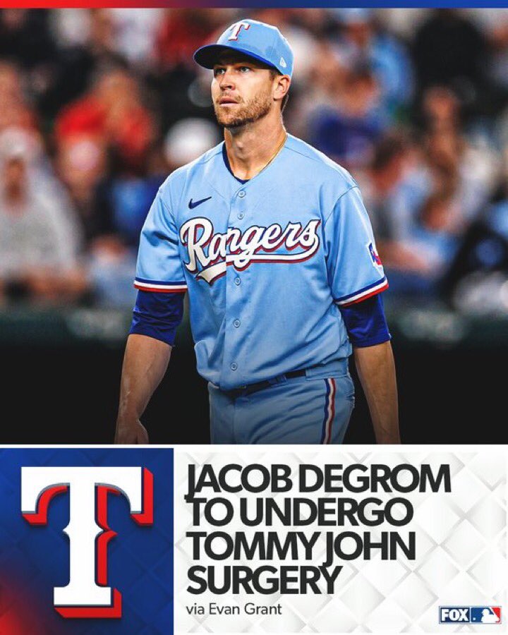 Safe En Home on Twitter "Jacob deGrom, de Rangers se someterá a una