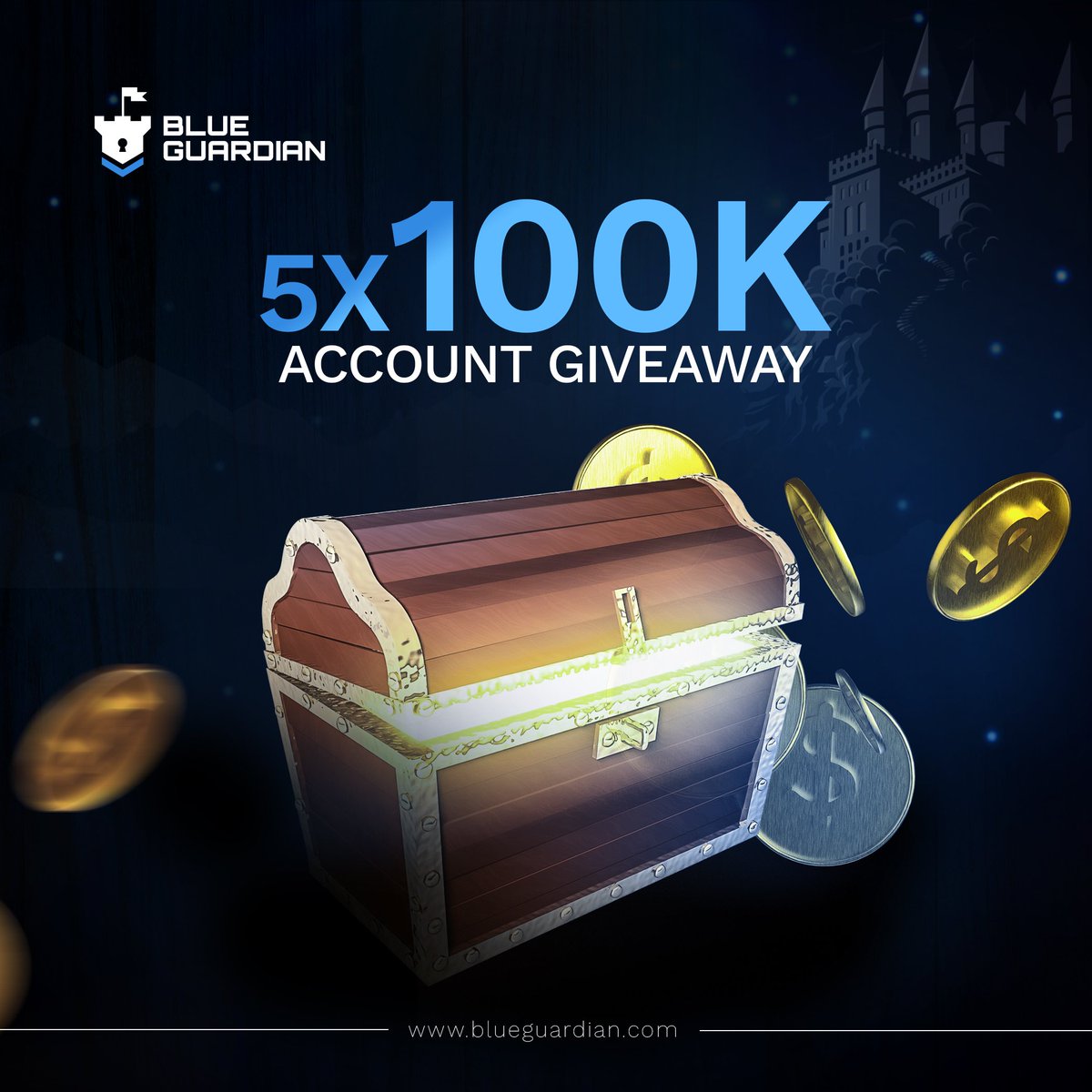 🔷Huge Giveaway to Celebrate Our New Model🔷

Win 5 x $100K Evaluation accounts

➡️ 1. Join our Discord discord.gg/blueguardian

➡️ 2. Follow us <a href="/BlueGuardiancom/">Blue Guardian</a> &amp; Like, retweet and tag 2 traders

➡️ 3. Change your profile picture to Blue Guardian

Ends 18th of June 18:00 UTC