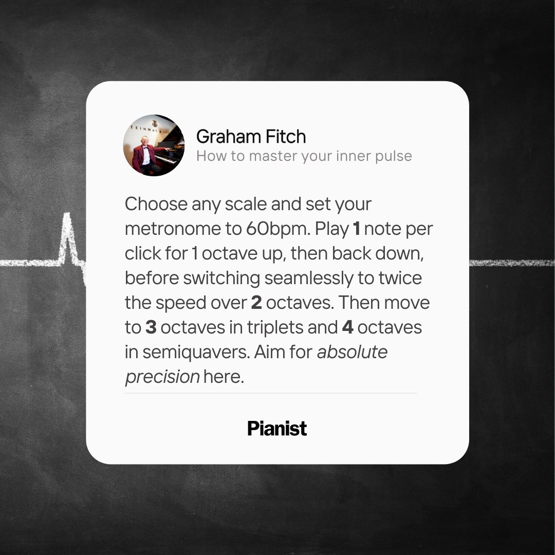 Wednesday Wisdom ⭐ Struggling with mastering your rhythm at the piano? Graham Fitch has a tip for you 👇🏽

His full masterclass on rhythm can be found inside the latest issue of Pianist: pianistm.ag/132