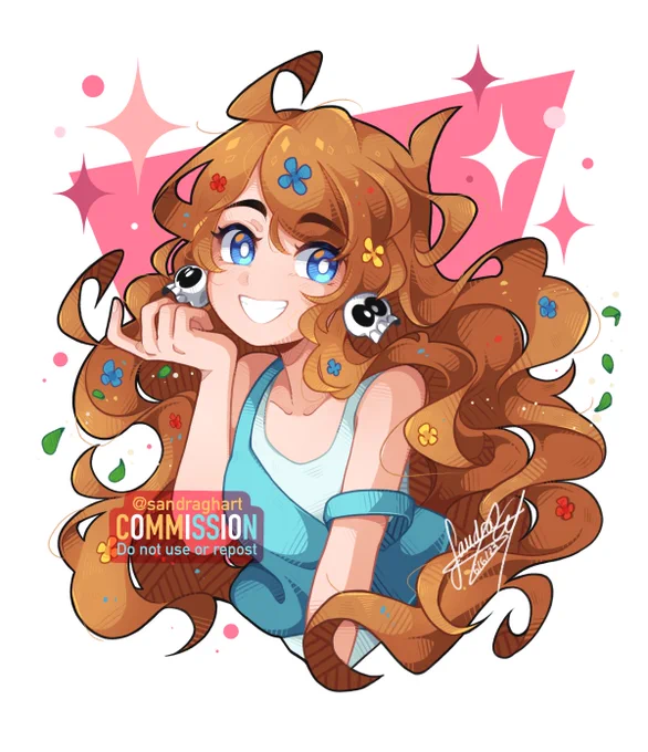 April!  Comm for ! She was so fun to draw!