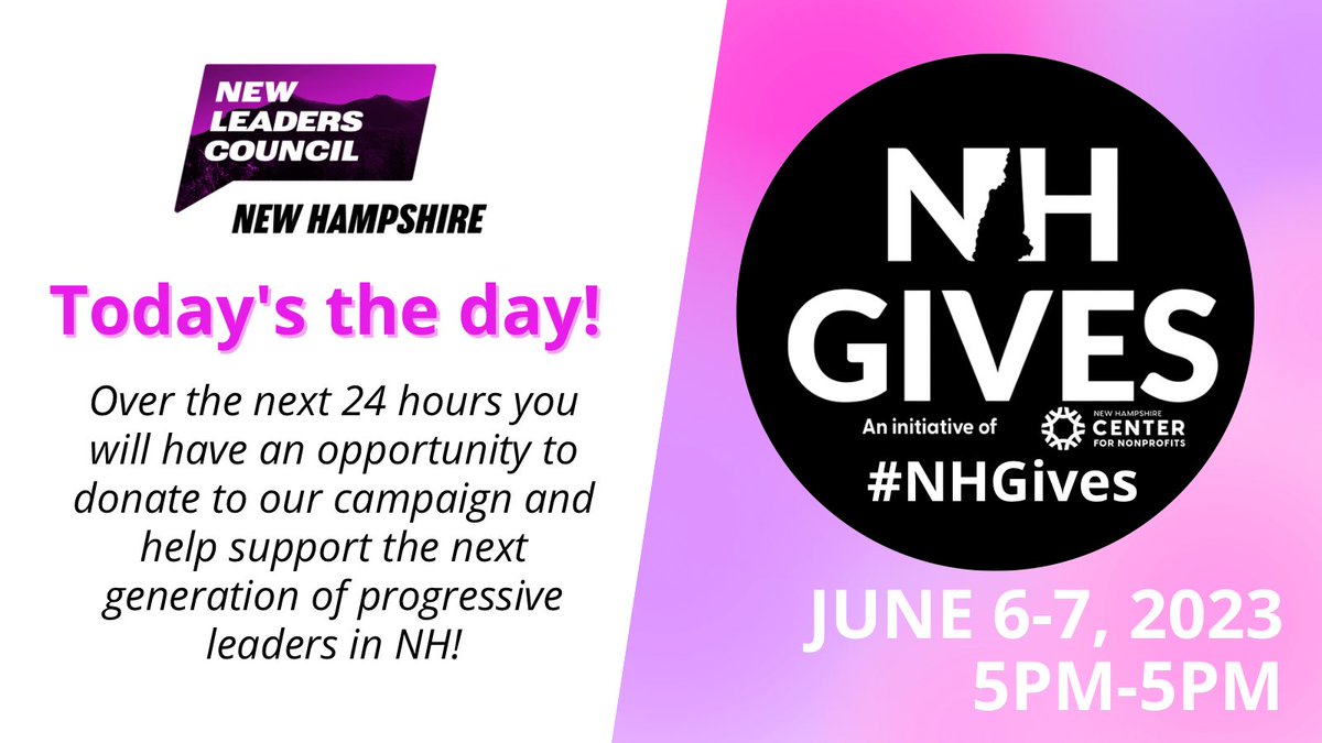 NLC_NH's tweet image. Today is the day! By donating to NLC NH, you are ensuring that our program of uplifting local leaders of tomorrow continues at no cost to our participants. 

DONATE NOW (for the next 24 hours) as part of #NHGives2023! 👇
nhgives.org/organizations/…