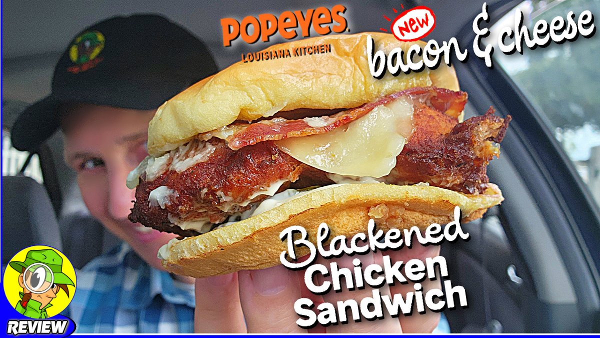 peepthisout's tweet photo. Popeyes® BLACKENED BACON &amp; CHEESE CHICKEN SANDWICH Review ⚜️🥓🧀🍗🥪 | Peep THIS Out! 🕵️‍♂️
https://t.co/m2gVRm1IfL
#Popeyes #BlackenedChickenSandwich #BaconAndCheese #FastFood #FoodReview #PeepTHISOut #StayFrosty @Popeyes @MENACE @ChewBoom @MashedHQ @localish https://t.co/ZsOJzPoop1