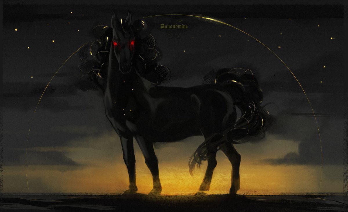 ⋆ᴼᵇˢᶜᵉⁿᵉ⋆
commission for Jessraquel702 
#darkart #horseart #macabreart