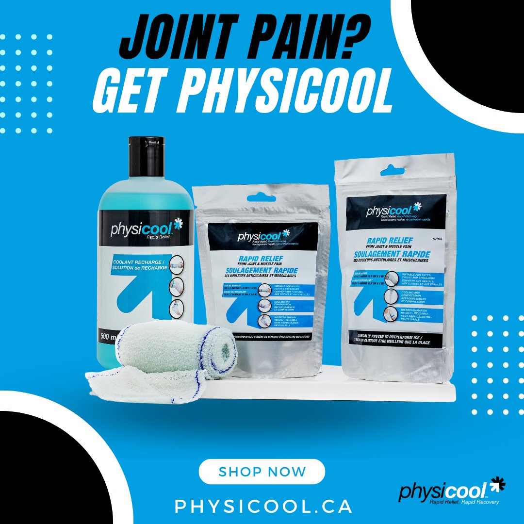 Suffering from sprains, strains, sports/work related injuries or arthritis pain? Check out our range of cooling bandages and sprays and relieve the pain! physicool.ca #coolingcompression #cryotherapy #painrelief #compressionbandages #sportsinjury #sportstherapy