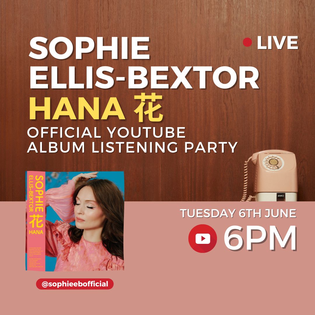 Join Sophie over on her YouTube channel at 6pm UK time TODAY for an official HANA 花 album listening party: youtube.com/watch?v=R9W79C…