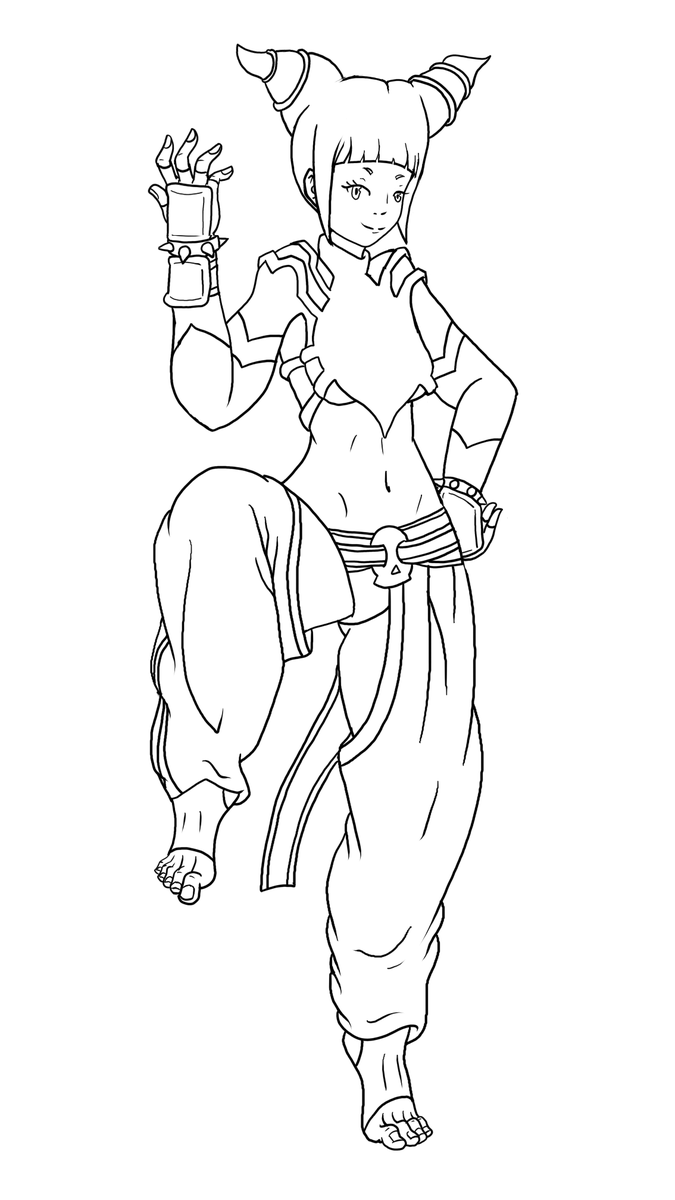 upsidedown_matt's tweet photo. Tried my hands at drawing Juri for the first time. I might go back to this and shade it, otherwise feedback welcomed.

#StreetFighter6 #jurihan https://t.co/TFX6HFEP68