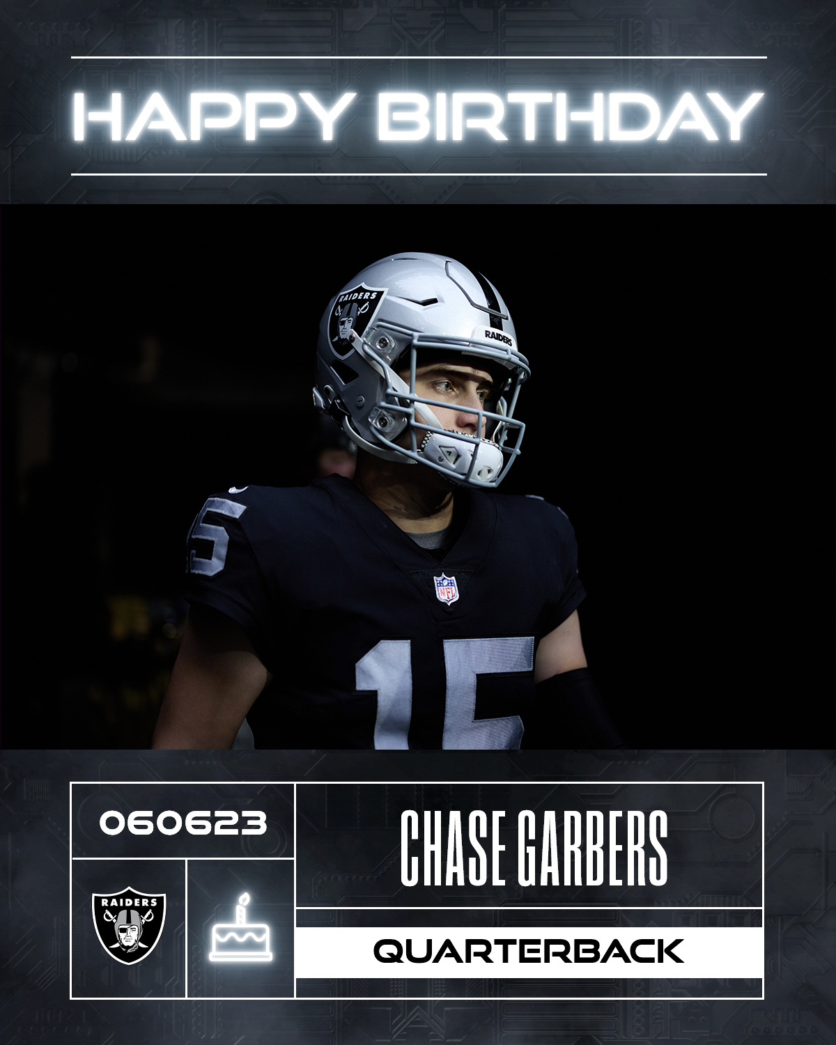 chase garbers raiders