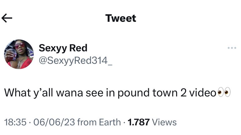 𝗙𝗔🅱️𝗜𝗢ᴺᴹ On Twitter Sexyy Red Teasing The “pound Town 2” Mv