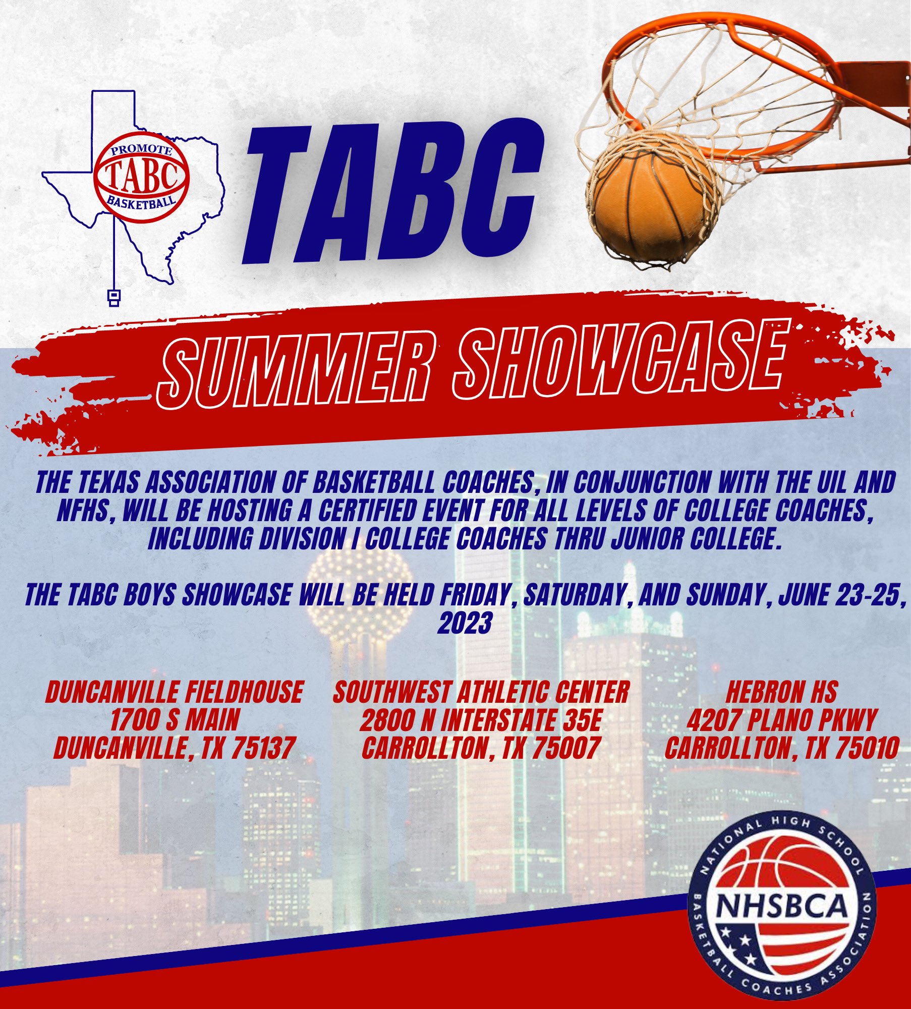 TABC 🏀📋 on Twitter "The TABC Boys' Showcase schedule has been released