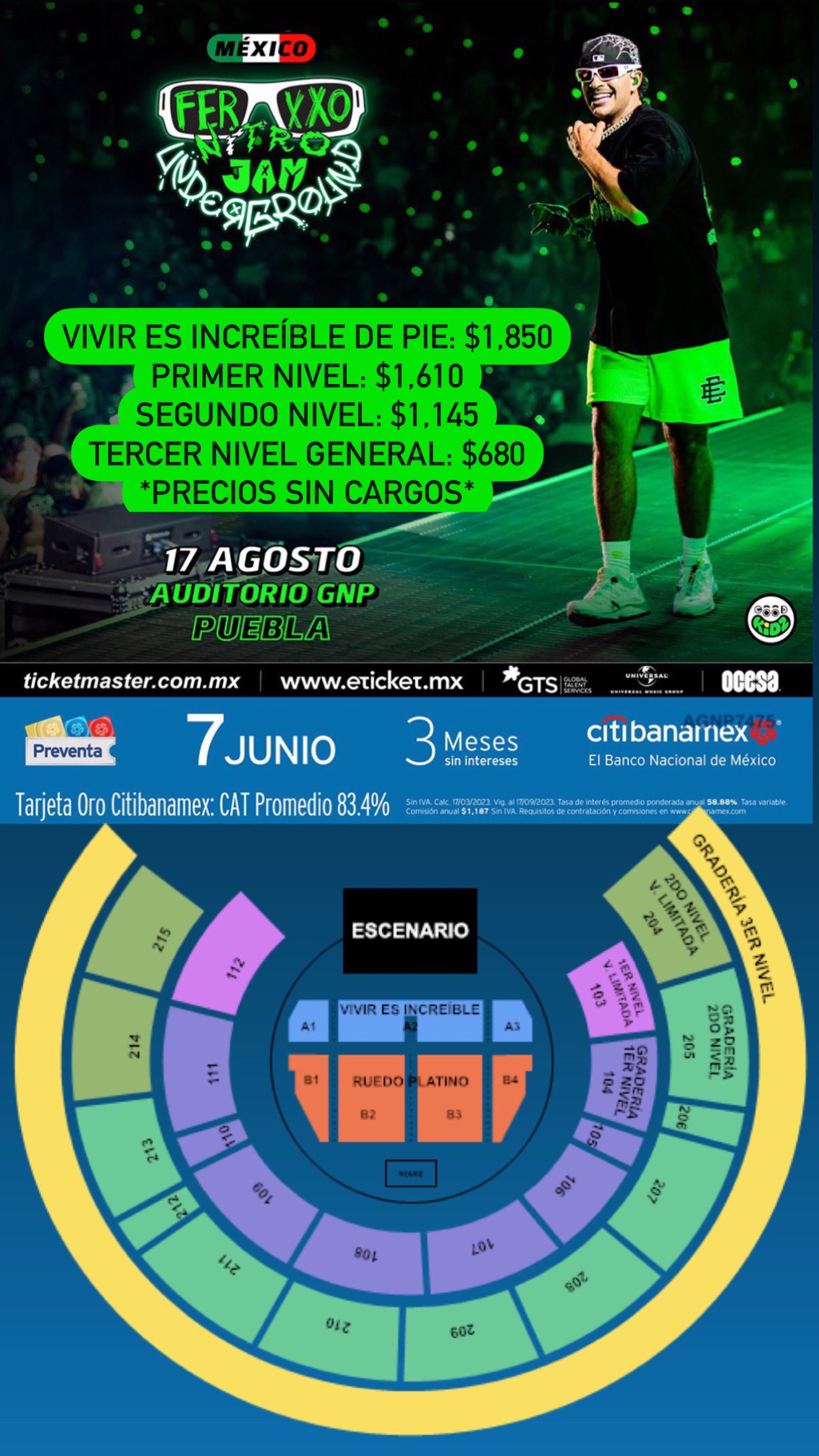 皿 on Twitter: "💳 Pre-Preventa Citibanamex Priority 💳 FEID 💚 FERXXO 💚