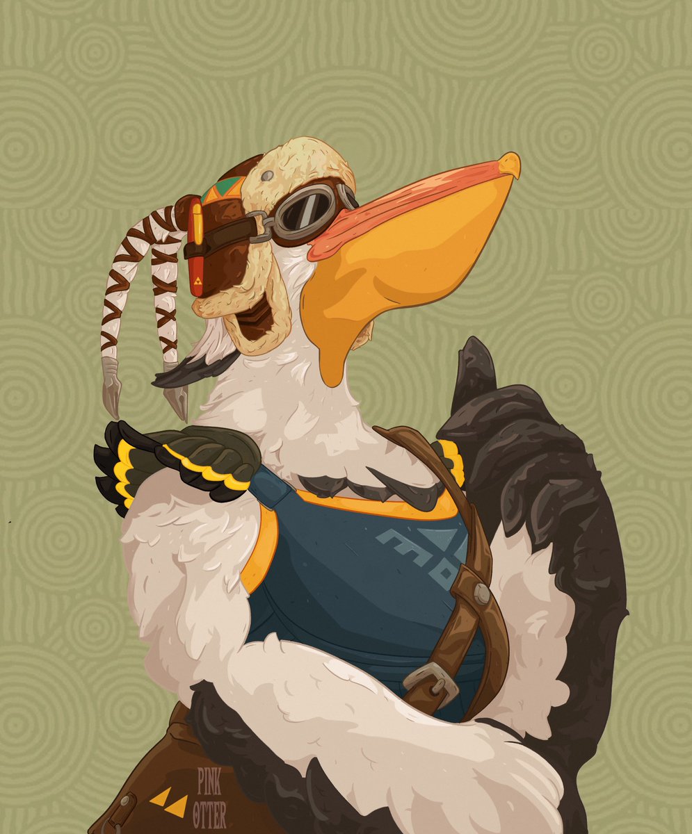 pinkowlet's tweet photo. Soar Long! 🪿 ✈️ 
Penn from Zelda: TOTK

#Zelda  #zeldafanart #ZeldaTearsOfKingdom #BirdArt https://t.co/iRXlryu6vF
