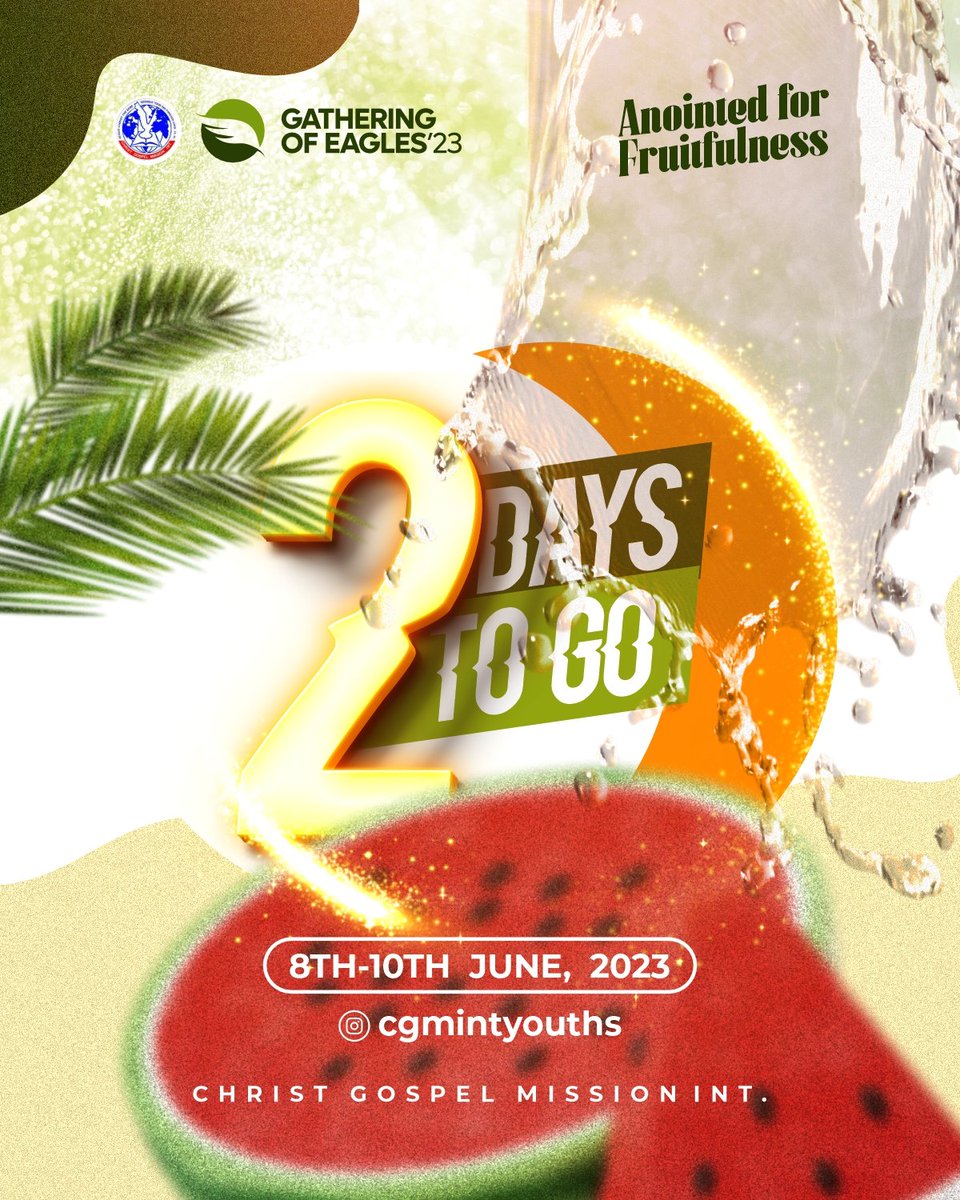 cgmintyouths's tweet photo. GOE IS HERE! GOE IS HERE!
Join the eagles this Thursday for an experience with Jesus. Register through the link on bio.
GOE IS HERE π₯π₯π₯
#GOE23 #Lagos #Camp #GospelCity #CGMInt https://t.co/aZ1RIjm5Y0