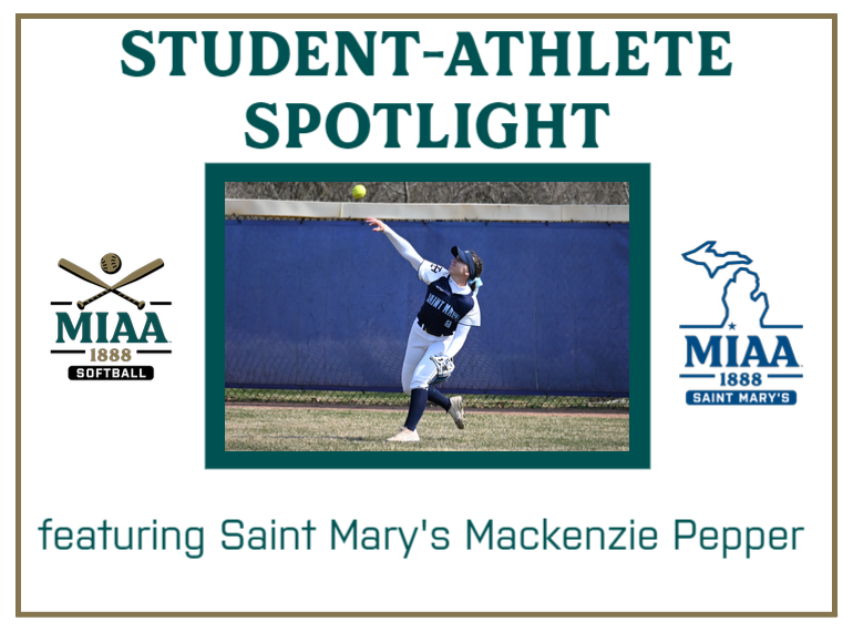 ⭐ #D3MIAA Student-Athlete Spotlight ⭐

<a href="/smcbelles/">Saint Mary's Belles</a> softball player Mackenzie Pepper sat down with the MIAA earlier this year to discuss pursuing a career in elementary education, participating in SAAC, volunteering in Uganda, and more! 🥎

WATCH -- miaa.org/x/6ubek