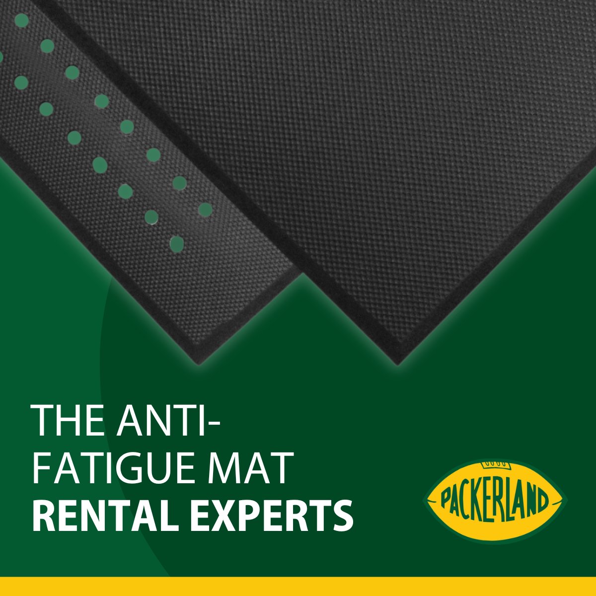 #AntiFatigue matting from Packerland Rent-A-Mat offers plenty of benefits! These durable floor mats promote comfort while reducing the stress and strain your team members experience after standing for long periods. Call now to get started. packerland.net/mat-rental-ser…