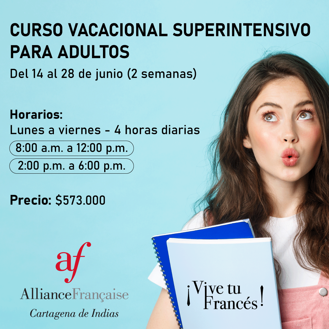 afcartagenaco's tweet image. ¿Quieres aprender francés? 🇫🇷
¡Tenemos los cursos vacacionales para ti o para tu hermano.a/hijo.a! 🎓
#cursosfrancés #francés #aprendefrancés #idiomafrancés #francésencartagena #cartagenadeindias #cartagena #franciaencolombia