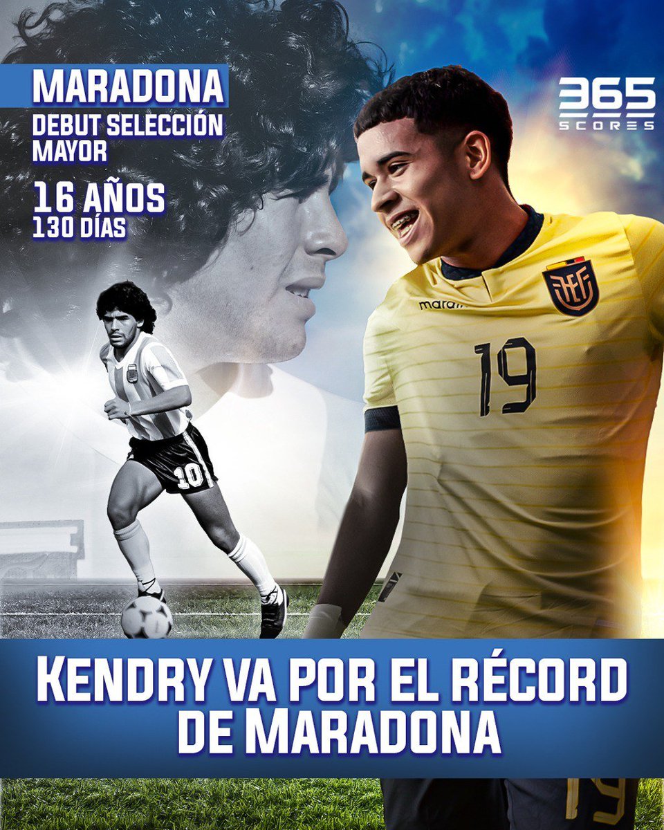Kendry Páez está viviendo un sueño: tras confirmarse su transferencia al Chelsea, fue convocado para la selección de Ecuador y podría superar el récord histórico de Diego Armando Maradona. ¡Sería el jugador sudamericano más joven en debutar en la Selección Mayor!