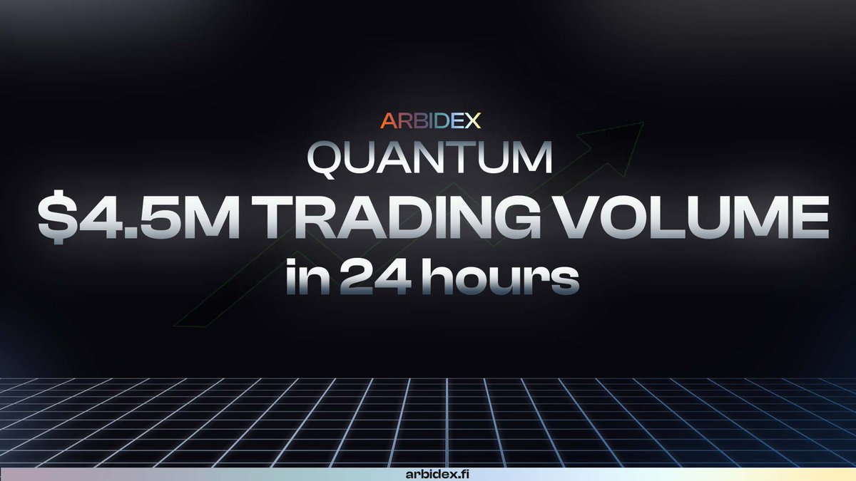 We just did staggering $4.5M in Daily Volume📈

💰Best for $ARX stakers, as they receive 100% of Swap Fees in #RealYield

🏆We're also now among the Top 5 #DEX's on #Arbitrum in volume!

🔁Trade Efficiently, Best Swap Rates with Lowest possible fees▶️arbidex.fi