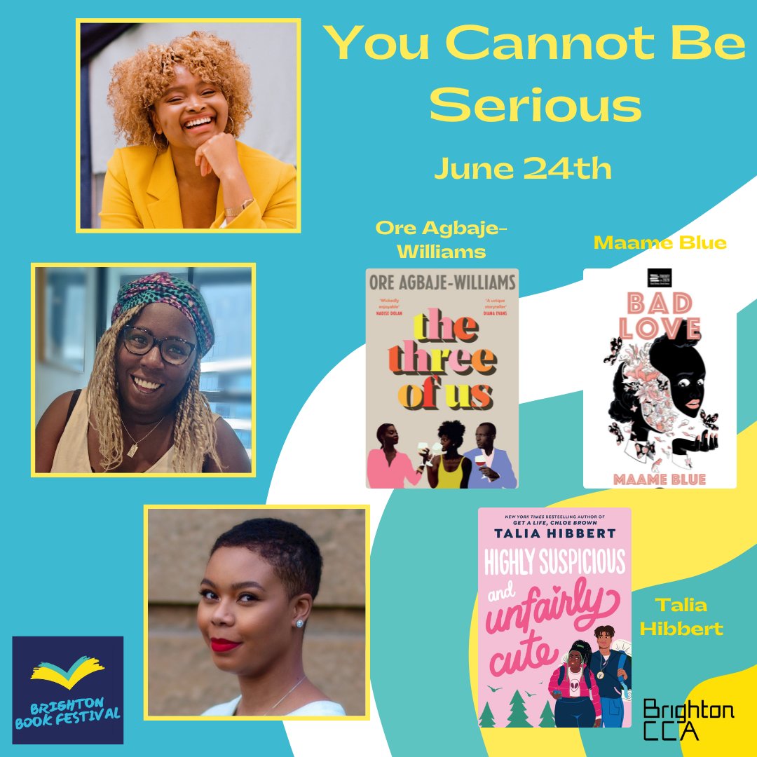 I am so excited to be taking part in Brighton Book Festival 2023 @brightbookfest hosted by @afroribooks & @thefeministbookshop - I'll be gabbing with @TaliaHibbert & Ore Agbaje-Williams on Saturday 24 June - not one to be missed 💅🏾 tix: brightonbookfestival.co.uk