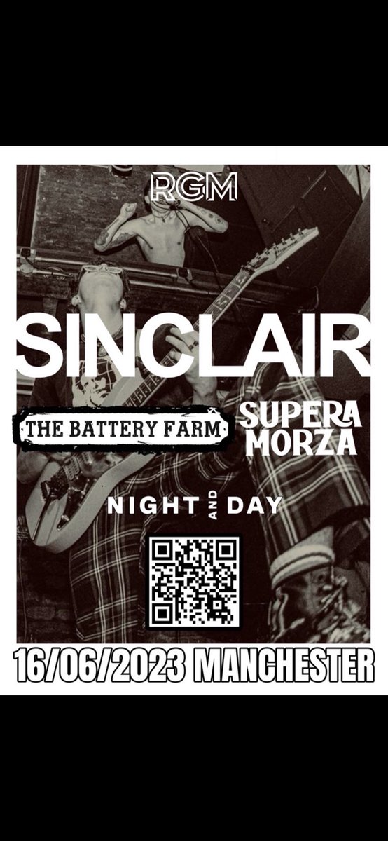 Next Friday we open for Sinclair at Night and Day in Manchester, tickets are selling QUICKLY so grab them while you can! More dates TBA very soon, keep an eye out ;)) Grab tickets here - rgm.sumupstore.com/product/supera…