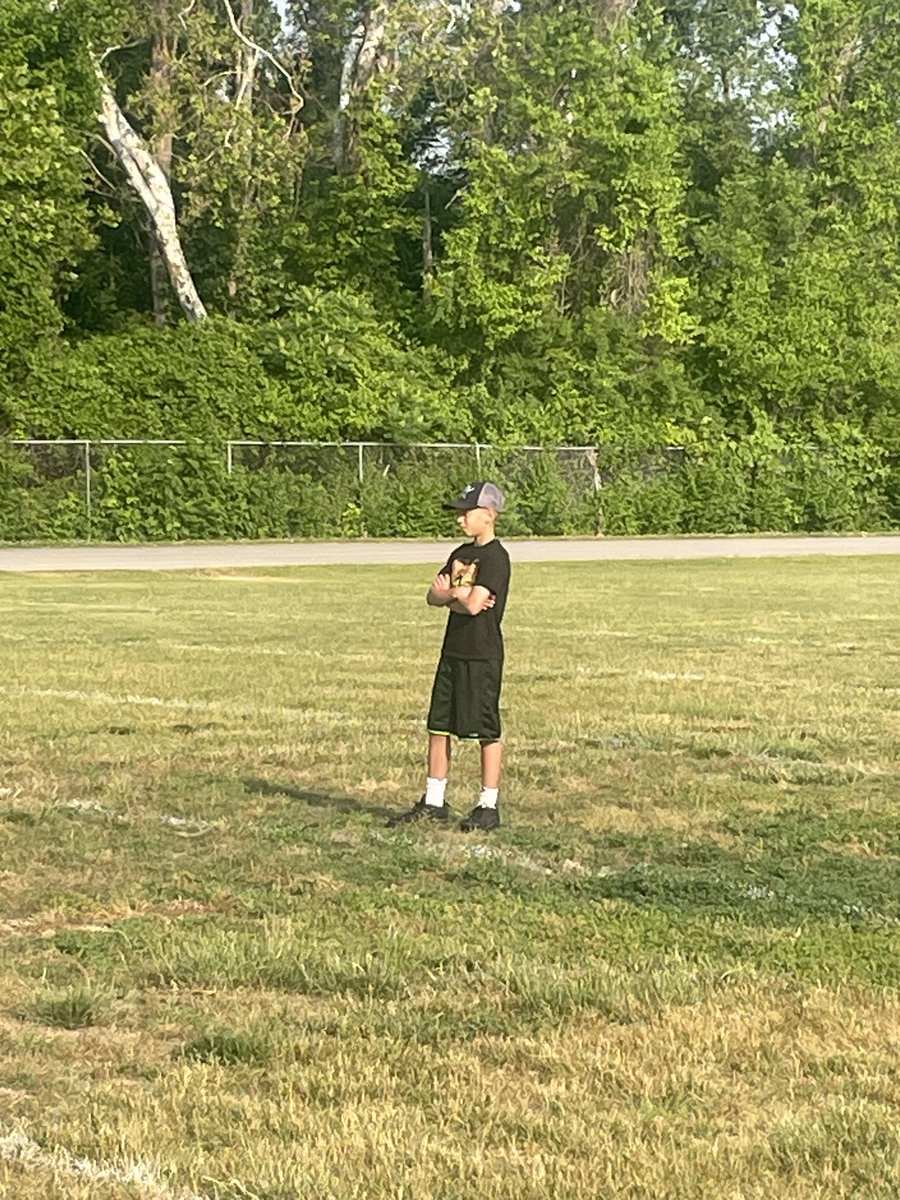 I think my mini has the coach stance down! I believe heard him call 234/36 today at camp #IYKYK #mafia #relentless #oath