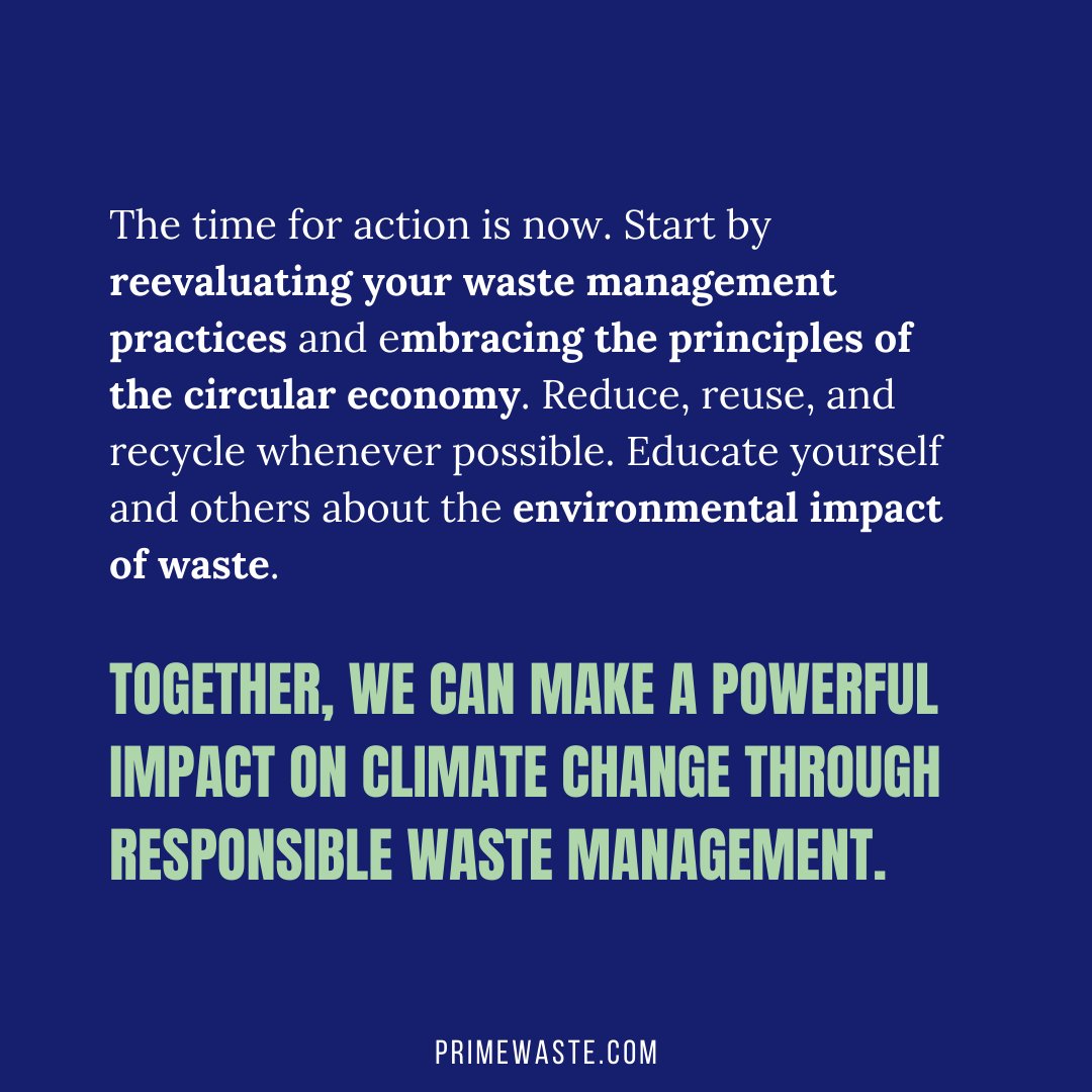 🌍 Waste Management: The Missing Piece to Combat Climate Change! 🌱

Did you know that proper waste management can be a game-changer in our battle against climate change? It's time to connect the dots and take action! 💪

#ClimateChangeSolution #ReduceReuseRecycle #ClimateAction