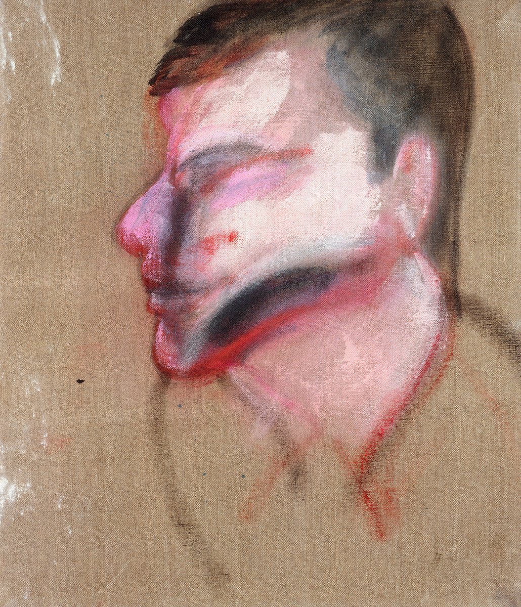 'John Edwards', 1984
Oil on canvas
14 x 12 in. (35.6 x 30.5 cm)

#francisbacon #francisbaconartist #arthistory #fineart #catalogueraisonee #oiloncanvas