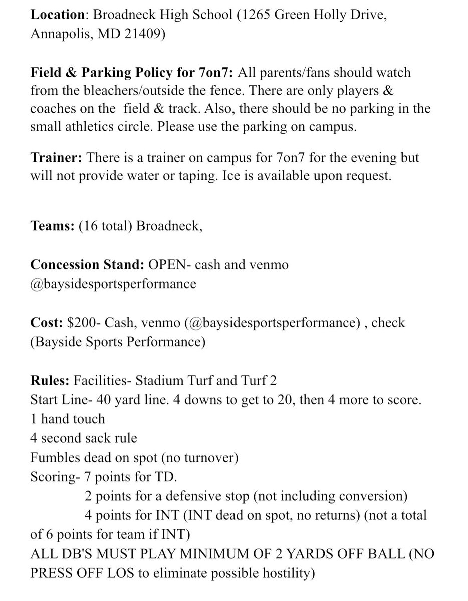 Excited to have these great schools on campus to host our 2nd Annual 7 v 7 Tournament. Colleges are welcome and have been notified. <a href="/NPCoachZim/">Donnie Zimmerman</a> and National Preps will be on hand as well!!