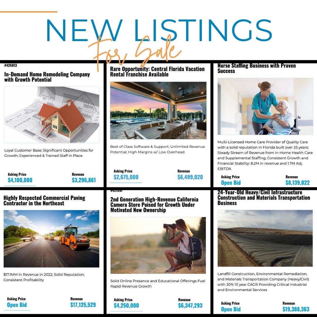 CHECK OUT OUR LISTINGS!!

Find your next investment and build your legacy. Our expert team will guide you through the buying process and help you find your next business.

Learn more about the buying process and become a registered buyer today.

fal.cn/3yRFP