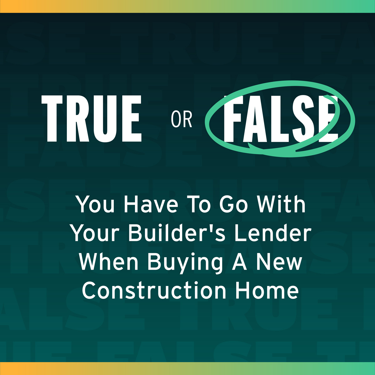 You don’t have to use the builder's preferred lender. Mortgage brokers can often offer a lower rate with fewer closing costs paid out of pocket. We have access to multiple loan products and more competitive pricing.  Let's work together. Call today #constructionloans