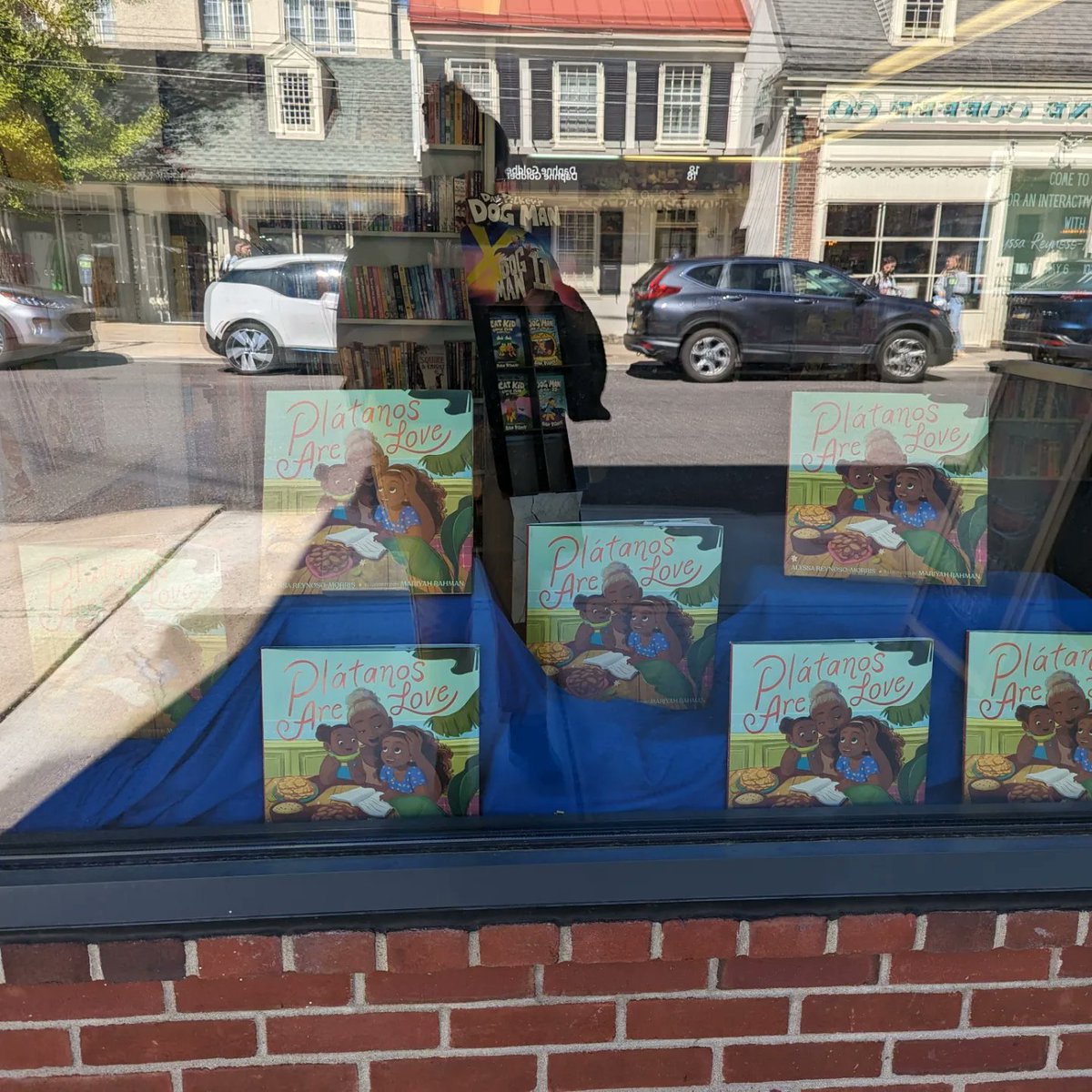 I can't even! Plàtanos Are Love spotted in the window display at various bookstores including @thelitbar in the Bronx NY, @BNPhillyPA in Philly PA, @CBWHaverford in Haverford PA, and @maslibritosbookstore in Springdale AZ. Seven year old Alyssa is proud 🥲 #platanosarelove