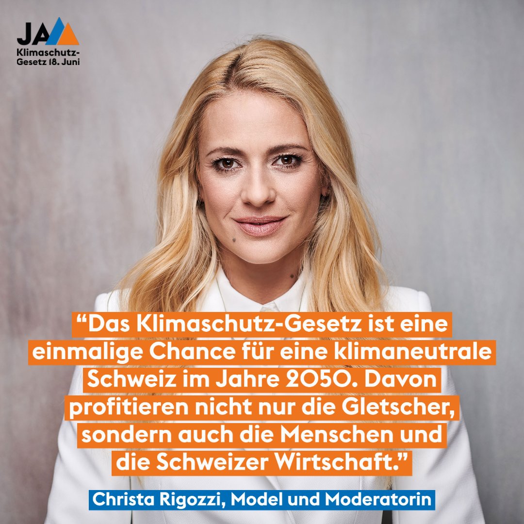 klimaschutzja's tweet photo. @NilsAlthaus @KUNZmusik Sei wie @christarigozzi und nutze diese einmaltige Chance: Stimm JA zum Klimaschutz-Gesetz! https://t.co/jpl827ESwi