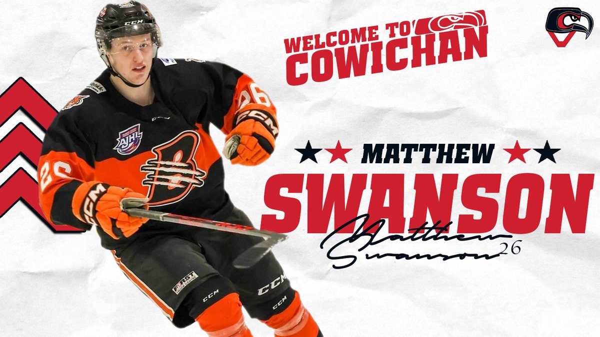 🖊️ Welcome to Cowichan!

The Capitals have signed 20 year old forward Matthew Swanson for the 2023/24 season! 

cowichancapitals.com/capitals-sign-…