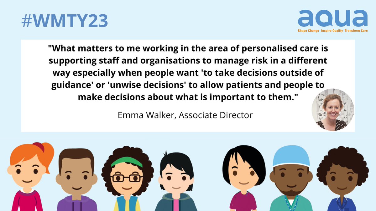 Supporting health and care professionals to provide personalised care is a major part of the work that we do here at Aqua. Aqua Associate Director @EmmaCherub explains why this work matters to her. #WMTY23 @WmtyWorld @WMTYScot