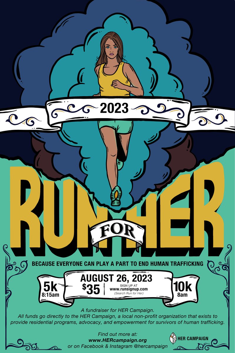 Be one of the first 100 to register for a chance to win over $500! Register today for our 7th Annual Run for HER 5k/10k!
 #werunforher #setherfree #montanansagainsttrafficking #hercampaign