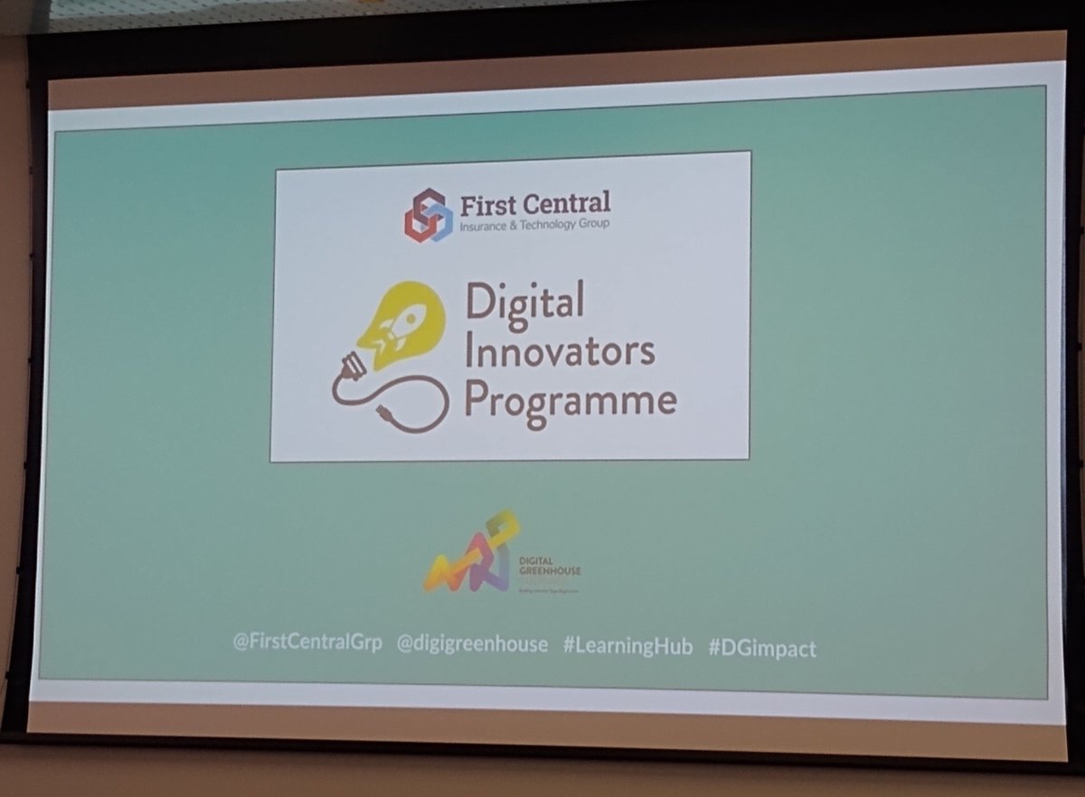 I'm at <a href="/digigreenhouse/">Digital Greenhouse</a> for the #DigitalInnovatorsProgram Final powered by <a href="/FirstCentralGrp/">First Central Insurance & Technology Group</a>. Computing Students from @GsyInstitute : @GuernseyCollege  are presenting their ideas to panel of industry experts